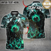 Maxcorners Bowling Grim Reaper Flaming Ball and Pins Multiple Options Personalized Name, Team Name 3D Shirt