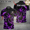 Maxcorners Bowling Flaming Bowling Ball and Pins Geometric Design Multiple Options Personalized Name, Team Name 3D Shirt