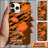 Maxcorners Modern Blue Shotgun Pull Clay Target Personalized Name Trap Shooting Phone Case