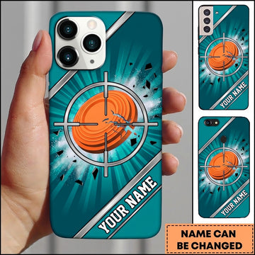 Maxcorners Clay Target Crosshair Sporting Clays Personalized Name Trap Shooting Phone Case