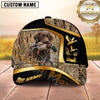 Maxcorners Dog Hunting And Duck Hunting Marsh Grass Side Panel Multiple Options Personalized Name 3D Cap