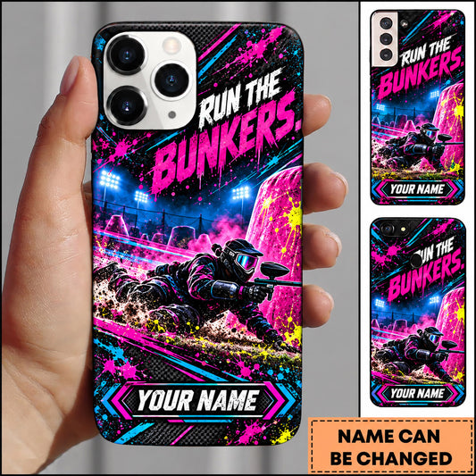 Maxcorners Paintball Run The Bunkers Speedball Personalized Name 3D Phone Case