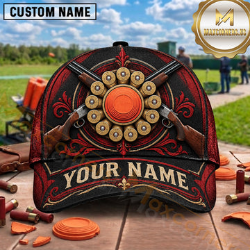 Maxcorners Trap Shooting Clay Target Ammo Mandala Multiple Options Personalized Name 3D Cap