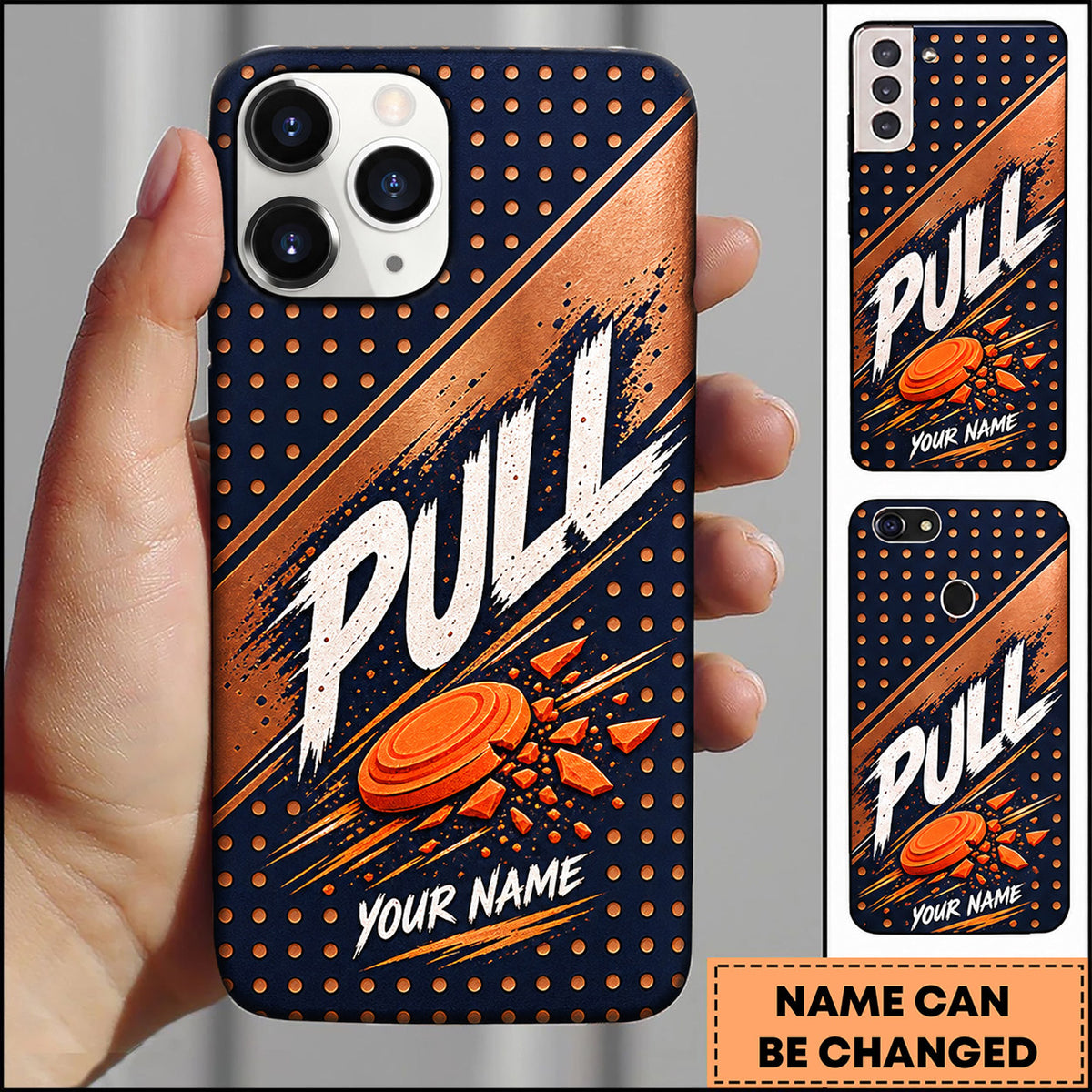 Maxcorners Trap Shooting Dynamic Pull Clay Target Personalized Name 3D Phone Case