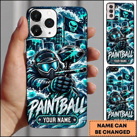 Maxcorners Paintball Futuristic Armored Players Personalized Name 3D Phone Case