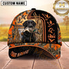 Maxcorners Dog Hunting And Duck Hunting Woodland Camouflage Artwork Multiple Options Personalized Name 3D Cap