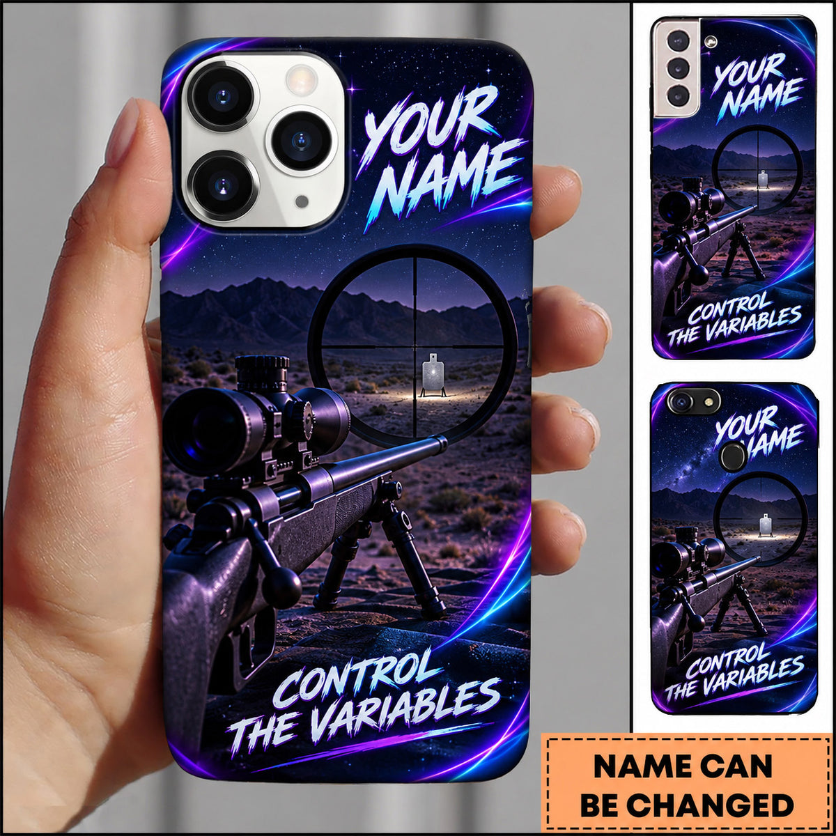 Maxcorners Long Range Shooting Control The Variables Marksman Personalized Name 3D Phone Case