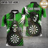 Maxcorners Darts Shirts Grim Reaper Dartboard Skull Horror Design Multiple Options Personalized Name, Team Name 3D Shirt
