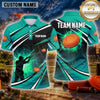 Maxcorners Skull Winged Lightning Multiple Options Personalized Name, Team Name 3D Shirt