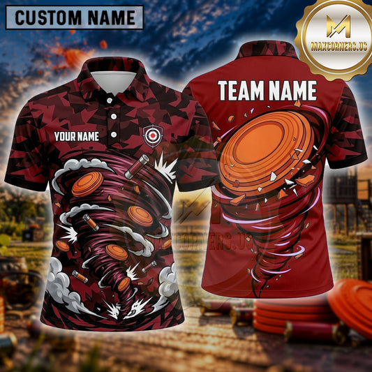Maxcorners Trap Shooting Shirt Clay Shooting Tactical Target Blast Multiple Options Personalized Name, Team Name 3D Shirt