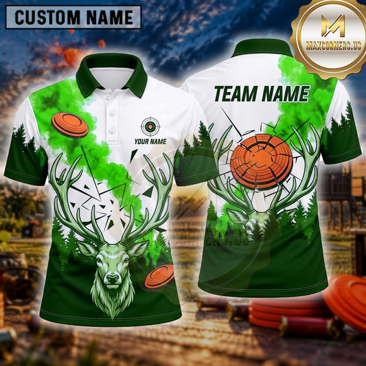 Maxcorners Trap Shooting Shirt Deer Antler Multiple Options Personalized Name, Team Name 3D Shirt
