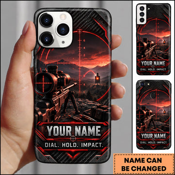 Maxcorners Long Range Shooting Dial Hold Impact Target Design Personalized Name 3D Phone Case