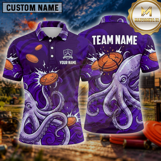 Maxcorners Trap Shooting Shirt Octopus Multiple Options Personalized Name, Team Name 3D Shirt