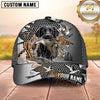 Maxcorners Dog Hunting And Duck Hunting Metallic Mesh Waterfowl Artwork Multiple Options Personalized Name 3D Cap