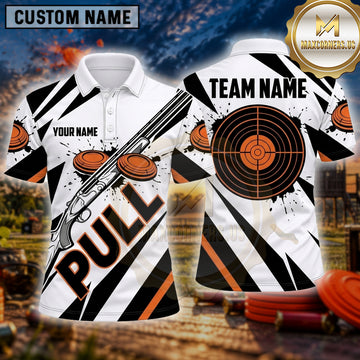 Maxcorners Clay Shooting Bold Typography Multiple Options Personalized Name, Team Name 3D Shirt