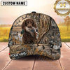 Maxcorners Dog Hunting And Duck Hunting Full Marsh Camouflage Pattern Multiple Options Personalized Name 3D Cap