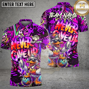 Maxcorners Bowling Graffiti Duck New Kid Street Art Multiple Options Personalized Name, Team Name 3D Shirt
