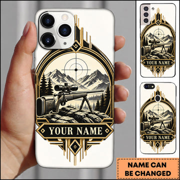 Maxcorners Long Range Shooting Art Deco Mountain Reticle Personalized Name 3D Phone Case