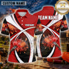 Maxcorners Clay Target Shooting Dynamic Swirl Multiple Options Personalized Name, Team Name 3D Shirt