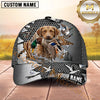 Maxcorners Dog Hunting And Duck Hunting Metallic Mesh Waterfowl Artwork Multiple Options Personalized Name 3D Cap