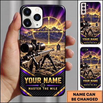 Maxcorners Long Range Shooting Master The Mile Precision Rifle Personalized Name 3D Phone Case