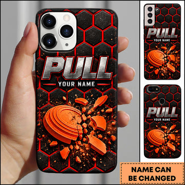 Maxcorners Trap Shooting Honeycomb Explosion Clay Target Personalized Name 3D Phone Case