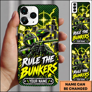 Maxcorners Paintball Rule The Bunkers Speedball Player Personalized Name 3D Phone Case