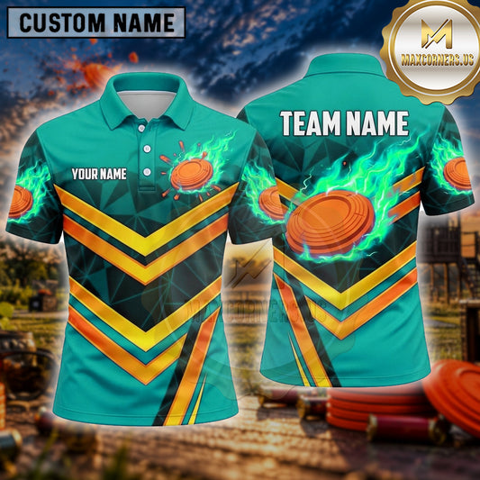 Maxcorners Trap Shooting Shirt Clay Shooting Athletic Chevron Stripes Multiple Options Personalized Name, Team Name 3D Shirt