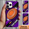 Maxcorners Orange Target Motion Blue Shooting Sports Personalized Name Trap Shooting Phone Case
