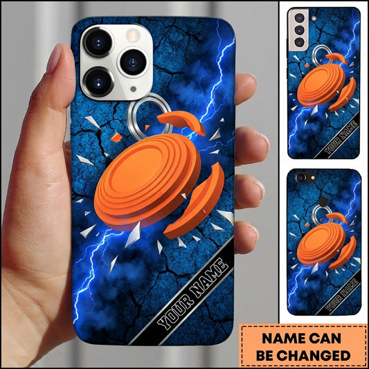 Maxcorners Electric Clay Explosion Blue Target Shooting Personalized Name Trap Shooting Phone Case