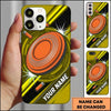 Maxcorners Orange Target Motion Blue Shooting Sports Personalized Name Trap Shooting Phone Case