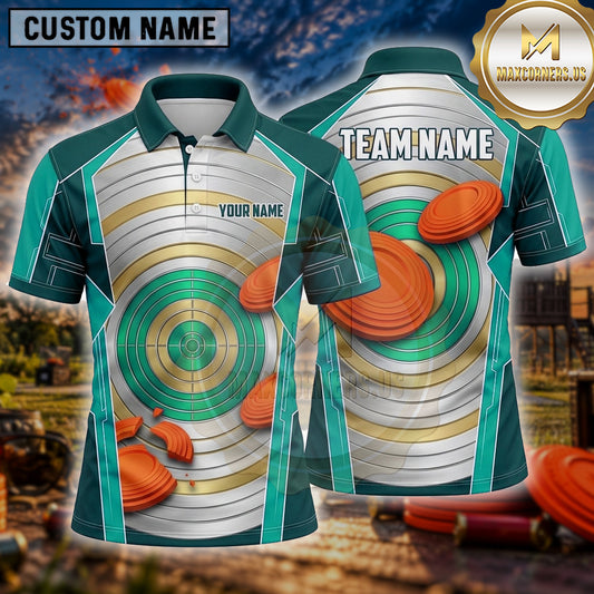 Maxcorners Trap Shooting Shirt Target Rings Multiple Options Personalized Name, Team Name 3D Shirt