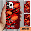 Maxcorners Modern Blue Shotgun Pull Clay Target Personalized Name Trap Shooting Phone Case