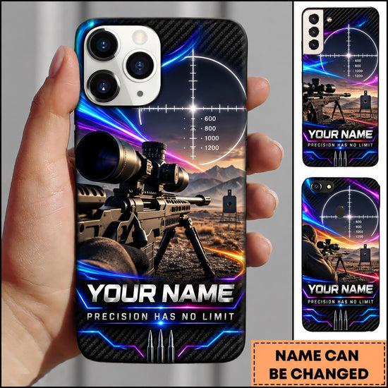 Maxcorners Long Range Shooting Precision Has No Limit Reticle Personalized Name 3D Phone Case