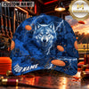 Maxcorners Howling Wolf Clay Targets Clay Shooting Personalized Name 3D Cap