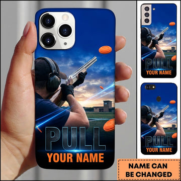 Maxcorners Professional Trap Shooter Pull Clay Target Personalized Name Trap Shooting Phone Case