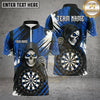 Maxcorners Darts Shirts Grim Reaper Dartboard Skull Horror Design Multiple Options Personalized Name, Team Name 3D Shirt
