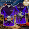 Maxcorners Skull Flaming Crossed Rifles Multiple Options Personalized Name, Team Name 3D Shirt