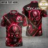Maxcorners Bowling Electric Skull Storm Multiple Options Personalized Name, Team Name 3D Shirt