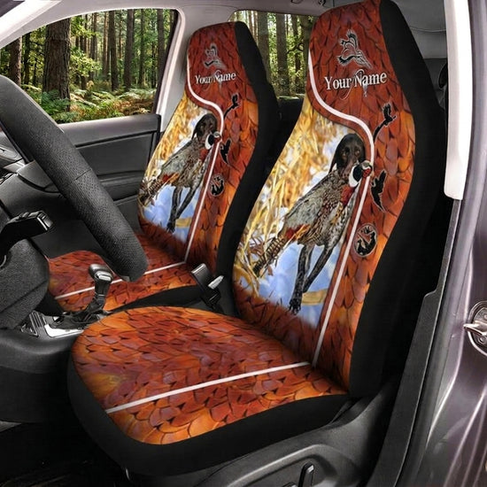 Maxcorners Personalized Name Deer Hunting Red Camo Car Seat Covers