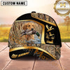 Maxcorners Dog Hunting And Duck Hunting Marsh Grass Side Panel Multiple Options Personalized Name 3D Cap
