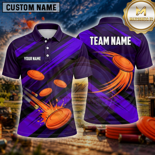 Maxcorners Trap Shooting Shirt Clay Burst Explosion Multiple Options Personalized Name, Team Name 3D Shirt