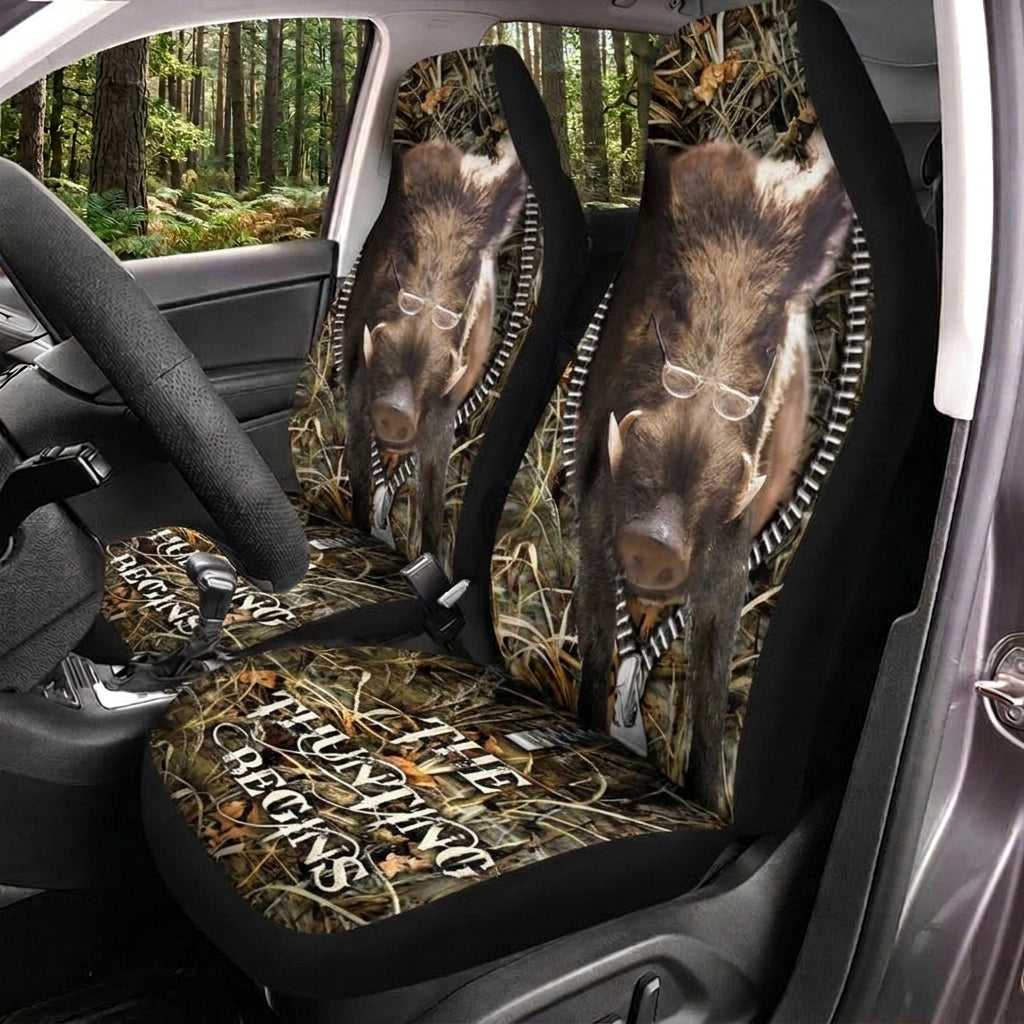 Maxcorners Deer Hunting Hold On Forest Camo Car Seat Covers