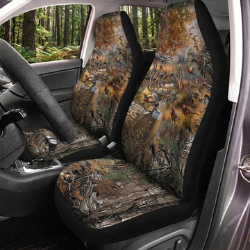 Maxcorners Deer Hunting Autumn Woodland Camo Car Seat Covers