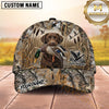 Maxcorners Dog Hunting And Duck Hunting Wetland Grass Camouflage Multiple Options Personalized Name 3D Cap