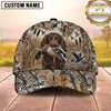 Maxcorners Dog Hunting And Duck Hunting Wetland Grass Camouflage Multiple Options Personalized Name 3D Cap