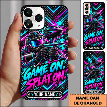 Maxcorners Paintball Game On Splat On Mask Personalized Name 3D Phone Case