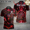 Maxcorners Darts Dark Eagle Flaming Dartboard Multiple Options Personalized Name, Team Name 3D Shirt