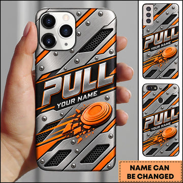 Maxcorners Trap Shooting Metal Panel Pull Clay Target Personalized Name 3D Phone Case
