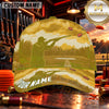 Maxcorners Sunset Shooter Silhouette Trap Shooting Personalized Name 3D Cap